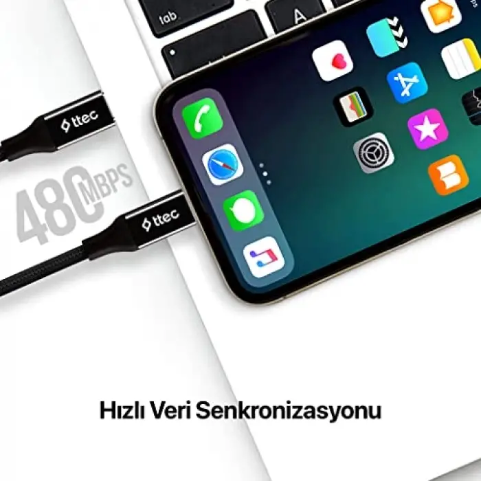 AlumiCable USB-C - Lightning Hızlı Şarj Kablosu 150 cm