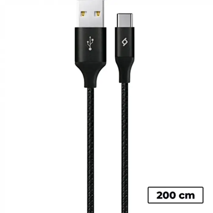 AlumiCable XL USB-A - USB-C Şarj Kablosu 2mt.