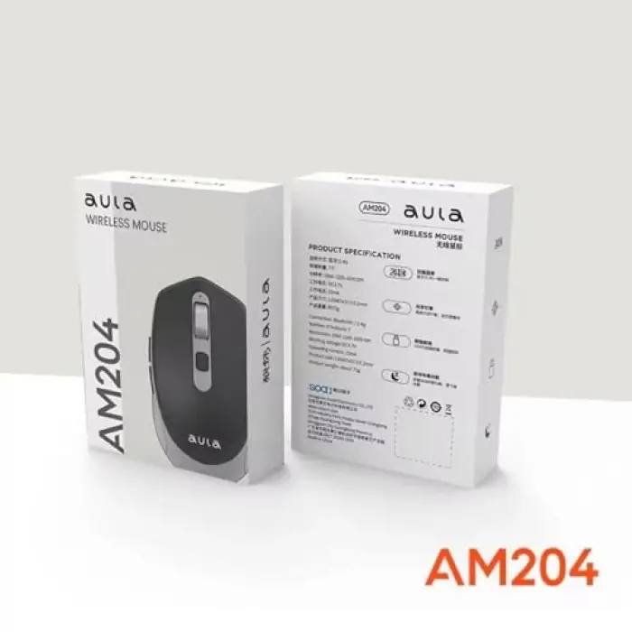 AM204 Çift Modlu Bluetooth ve Kablosuz 1600DPI Şarj Edilebilir Optik Mouse Beyaz