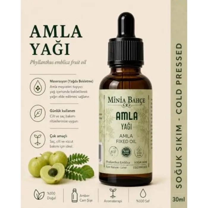 Amla Sabit Yağı, %100 saf, 30 ml