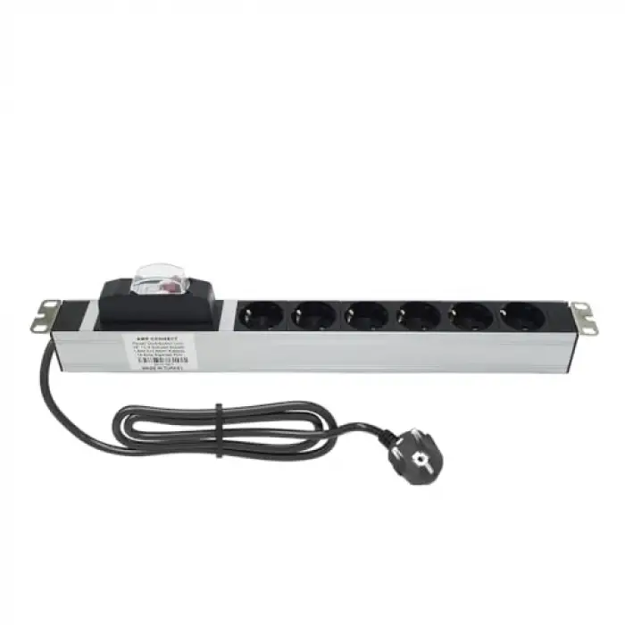 Amp Pdu 6lı Sigortalı Rack Tipi Priz Grup