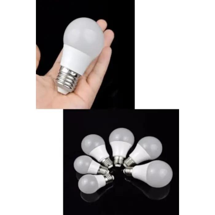 Ampul, 6W E27 Mini Top 3000K Sarı Işık 3 Adet