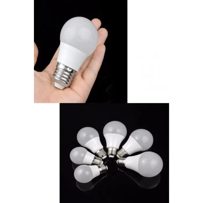 Ampul, 6W E27 Mini Top 3000K Sarı Işık 3 Adet