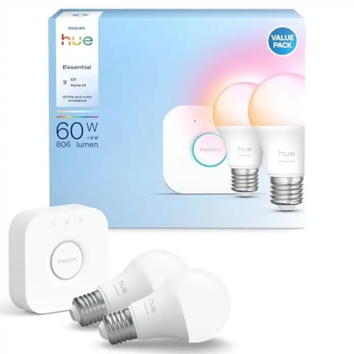 Ampul; Essential 2li E27 Başlangıç Seti 806 Lumen, 15.000 Saat Ampul Kullanım Ömrü