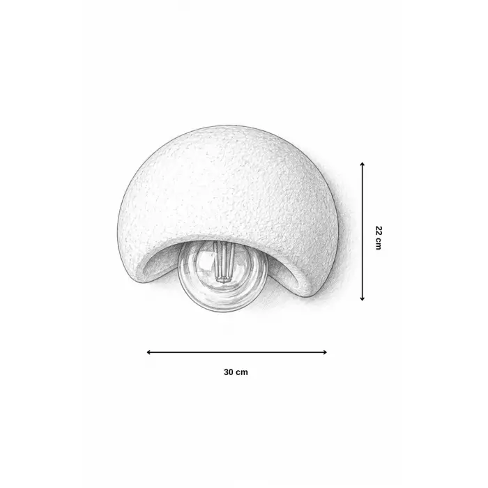 Ampul, Limon 3D Desing Aplik Rustik E27 Modern Avize Bohem Beton Görünüm (E27 Dahildir.) Btn-Aplık-1-HK
