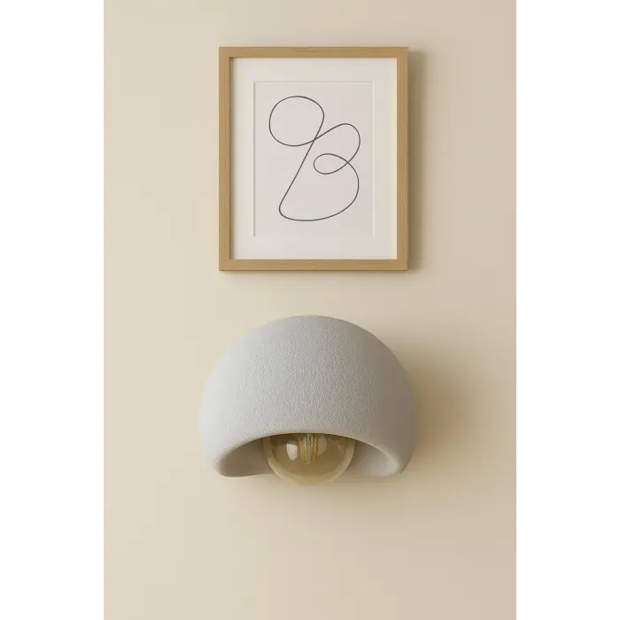 Ampul, Limon 3D Desing Aplik Rustik E27 Modern Avize Bohem Beton Görünüm (E27 Dahildir.) Btn-Aplk-1