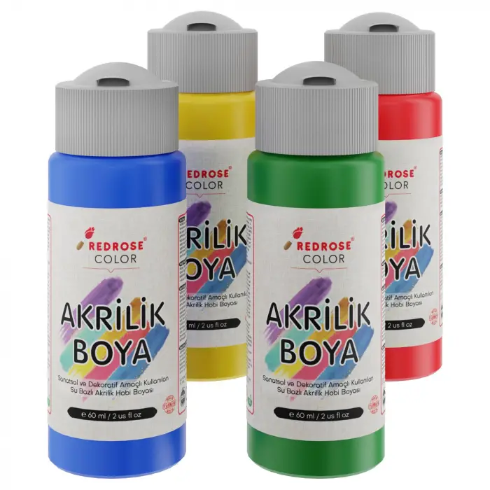 Ana Renkler Akrilik Boya 4lü Set 4x60 ml