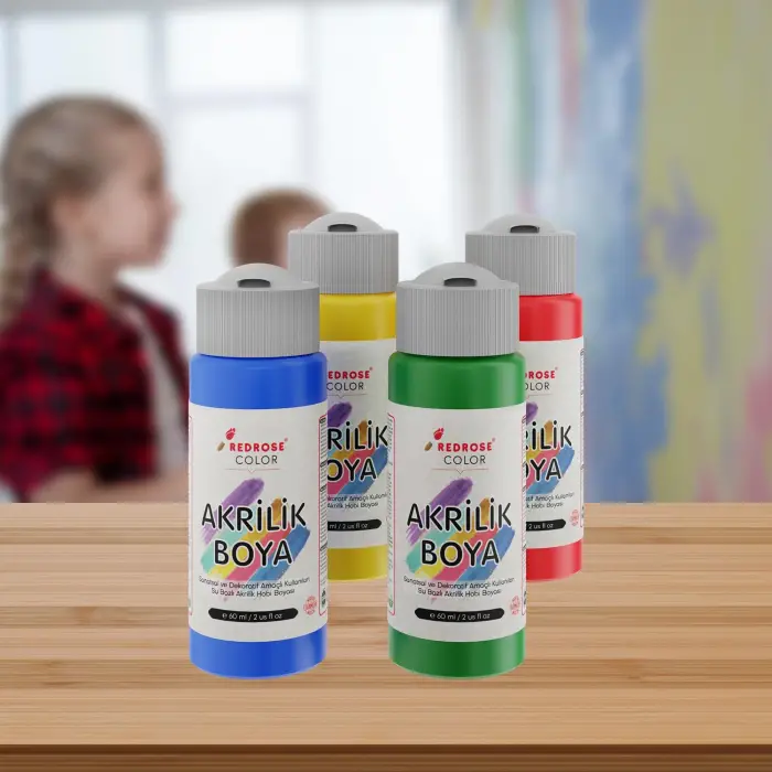 Ana Renkler Akrilik Boya 4lü Set 4x60 ml