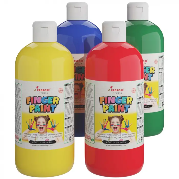 Ana Renkler Parmak Boyası 4lü Set 4x500gr