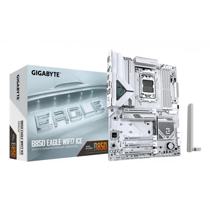 Anakart Amd AM5 Atx B850 Eagle WF7 Ice
