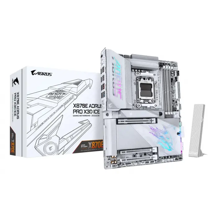 Anakart Amd AM5 Atx X870E A Pro X Ice