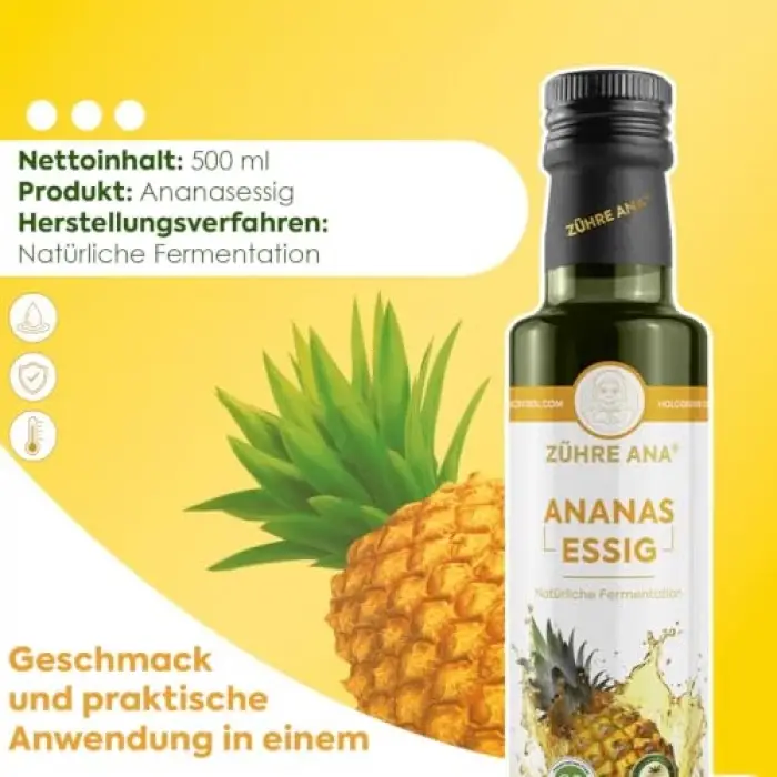 Ananas Sirkesi Doğal Fermantasyon Pineapple Vinegar 500 ml