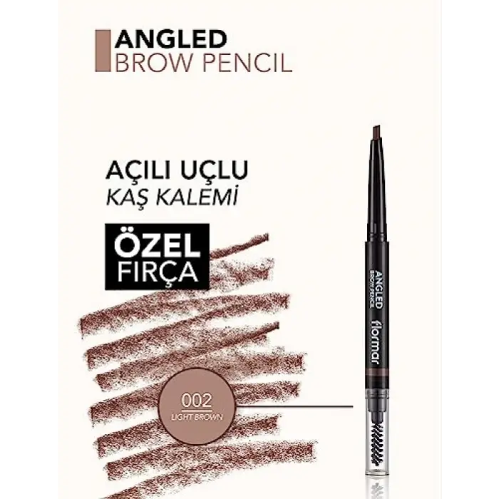 Angled Brow Fırça Başlıklı & Asansörlü Ucu Açılı Kaş Kalemi