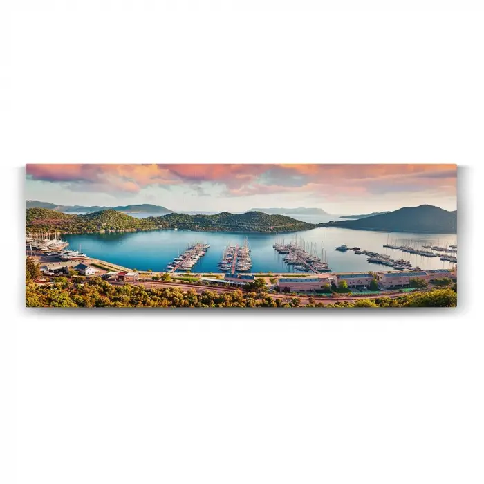 Antalya Kaş Panorama Tablo - 150x50 cm