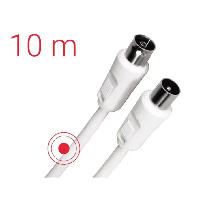 Anten Kablosu,Koaksiyel Fiş ve Soket,10m,75 dB,byz