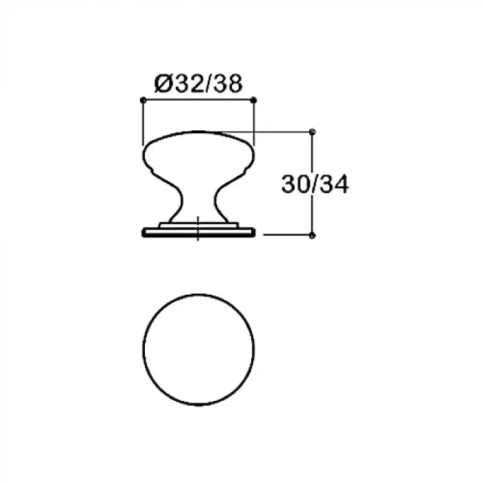 Antik rengi 32 mm tek delikli Kulp
