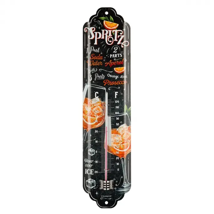 Aperol Spritz Retro Analog Termometre 6,5 x 28 cm