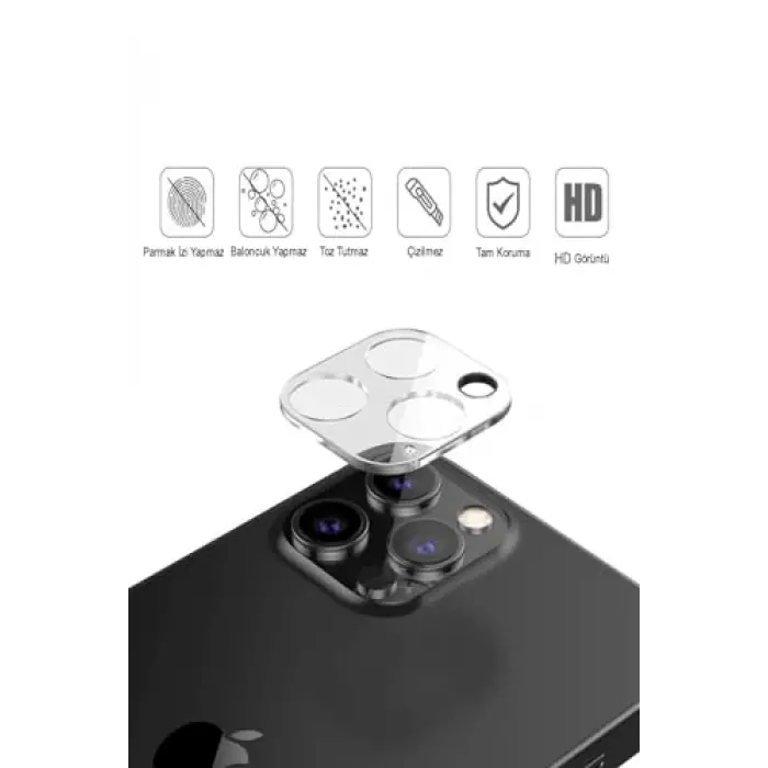 Apple iPhone 16 Pro Max Şeffaf Kamera Lens Koruma Camı