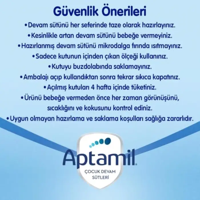 Aptamil 3 Prebiyotikli Devam Sütü 800 Gr