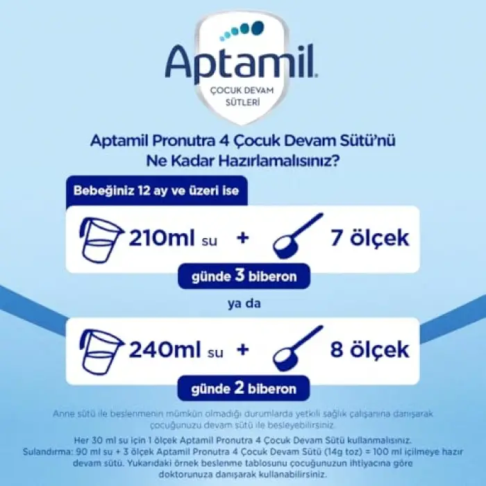 Aptamil 4 Prebiyotikli Çocuk Devam Sütü 800 x 2 Adet 1600 Gr