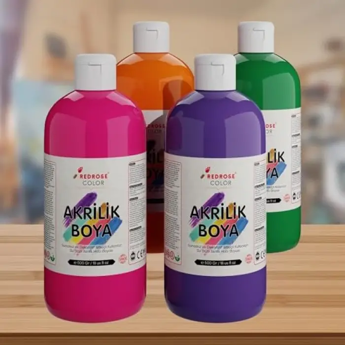 Ara Renkler Akrilik Boya 4lü Set 4x500 gr