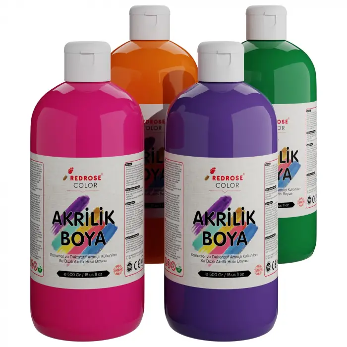 Ara Renkler Akrilik Boya 4lü Set 4x500 gr