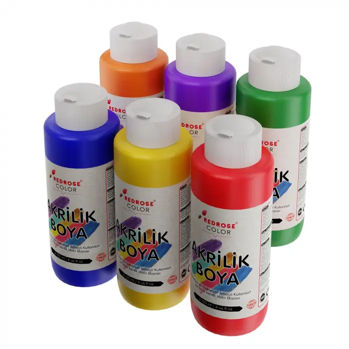 Ara Renkler Akrilik Boya 6lı Set 6x120 ml