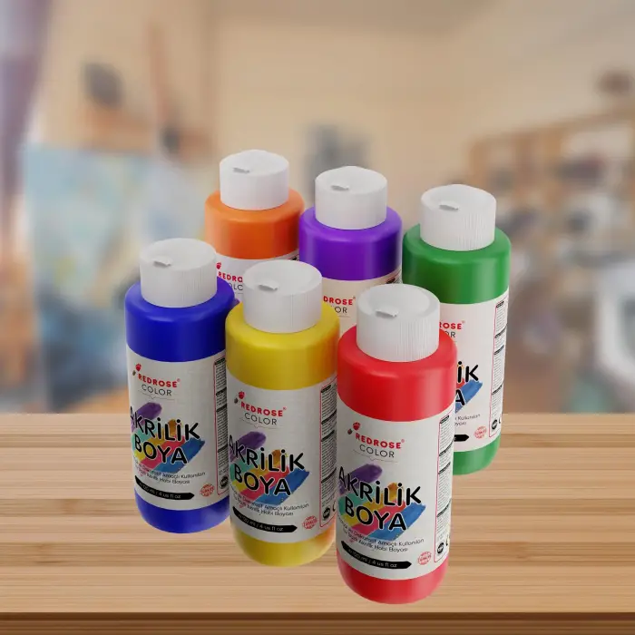 Ara Renkler Akrilik Boya 6lı Set 6x120 ml