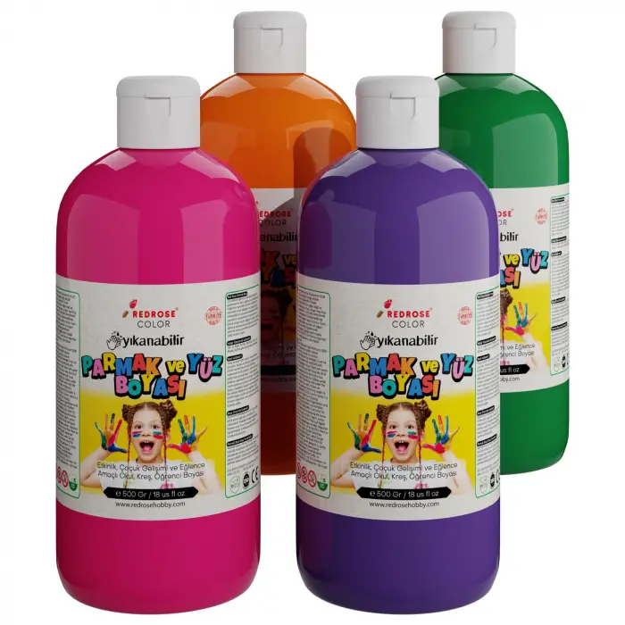Ara Renkler Parmak Boyası 4lü Set 4x500 gr