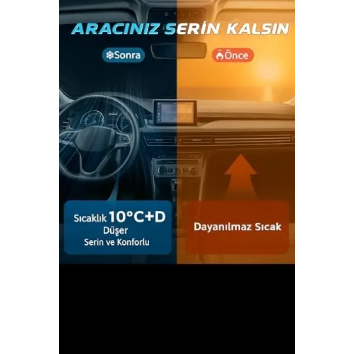 Araba Ön Cam Güneşliği, 143-70 cm