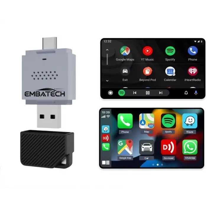 Araç İçi Kablosuz Android Auto ve CarPlay Adaptörü (Emt-004)