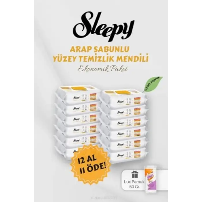 Arap Sabunlu Yüzey Havlusu 12 AL 11 Öde Hediyeli