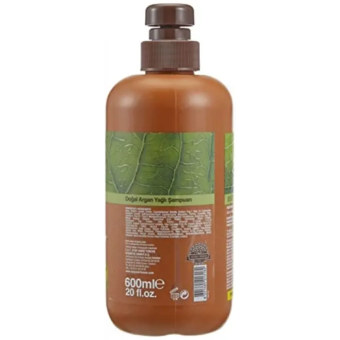 Argan yağı içeren doğal şampuan 600 ml