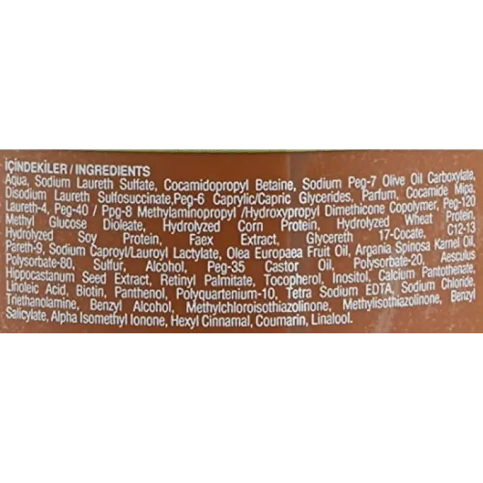 Argan yağı içeren doğal şampuan 600 ml