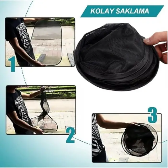Arka Cam için Vantuzlu Güneşlik Perde 100x50 cm