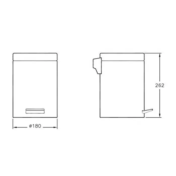 Arkitekta A44054 Paslanmaz Çöp Kovası, 3 L