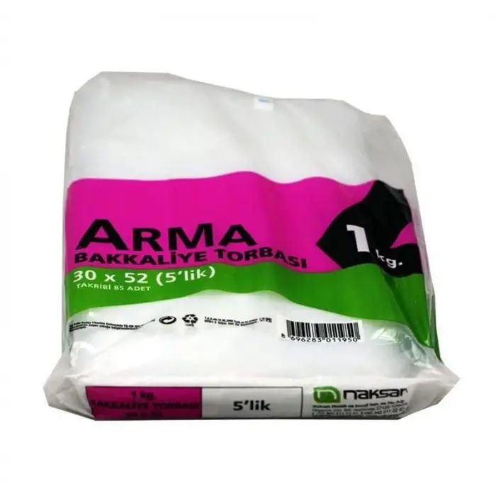 ARMA ŞEFFAF Bakkaliye torbası (poşeti) 5lik 30 x 52