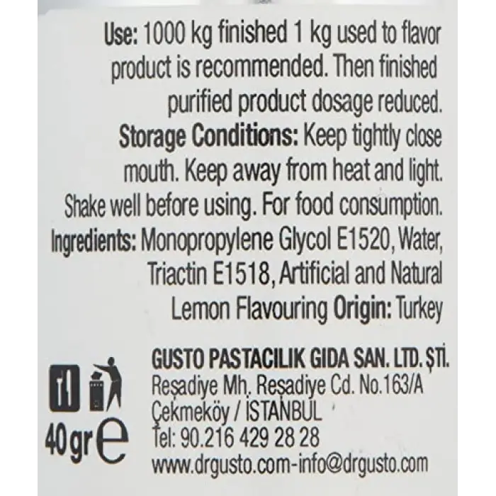 Aroma Verici Limon 40 g