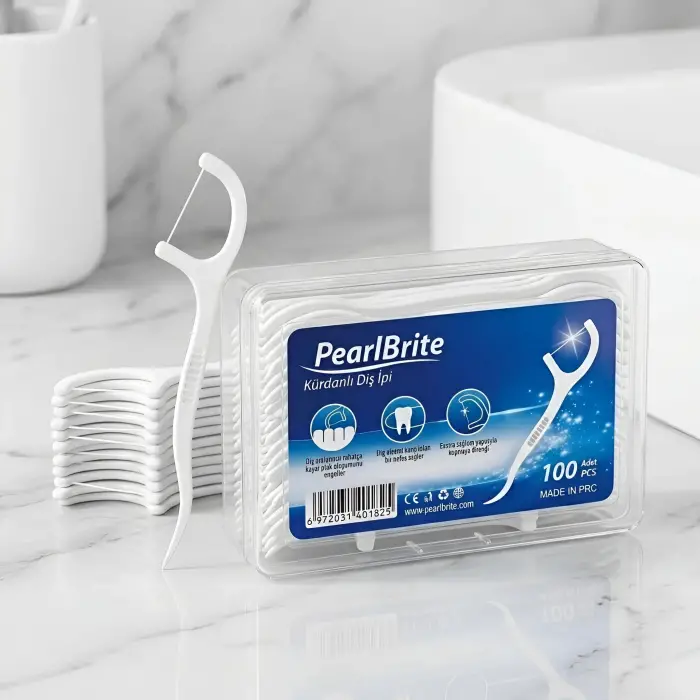 Aromasız Kürdanlı Diş İpi, 3 Kutu, 300 Adet