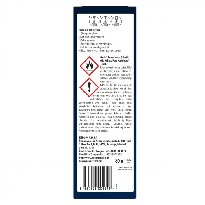 Aromaterapi Çubuklu Oda Kokusu, Pure Happiness 80 ml