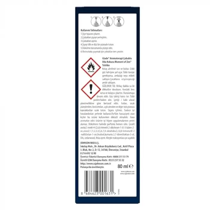 Aromaterapi Çubuklu Oda Kokusu Zen 80 ml