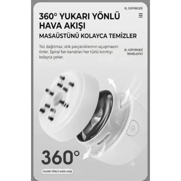 Arpag Import Masaüstü Mini Usb Şarjlı Süpürge | Masaüstü Kullanım
