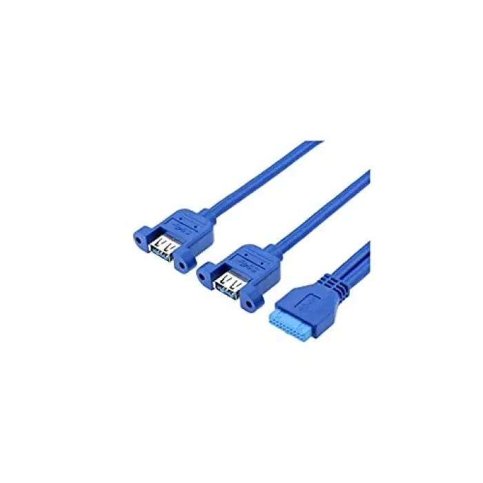 Ars 19 Pin USB 3.0 Dişi - 2x USB 3.0 Dişi Panel Tipi Kablo
