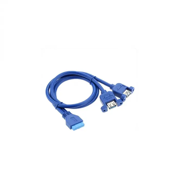 Ars 19 Pin USB 3.0 Dişi - 2x USB 3.0 Dişi Panel Tipi Kablo