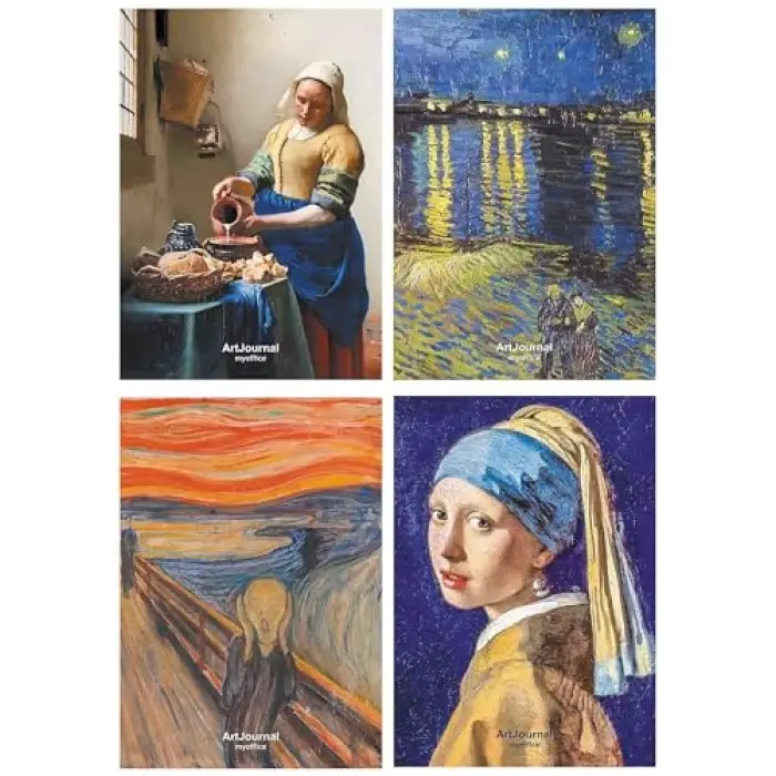 Art Journal 4lü A5 Çizgili Defter Seti