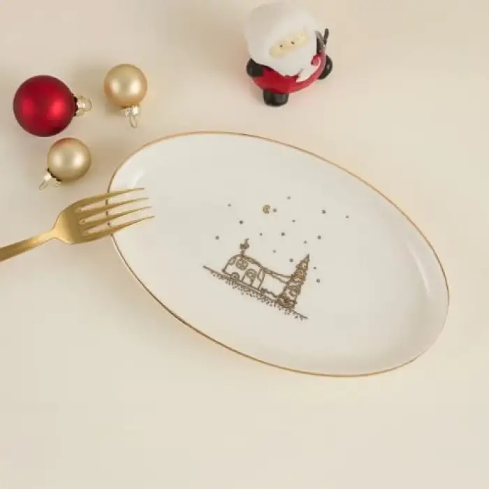Aryıldız New Year Feast Kayık Tabak 20 cm