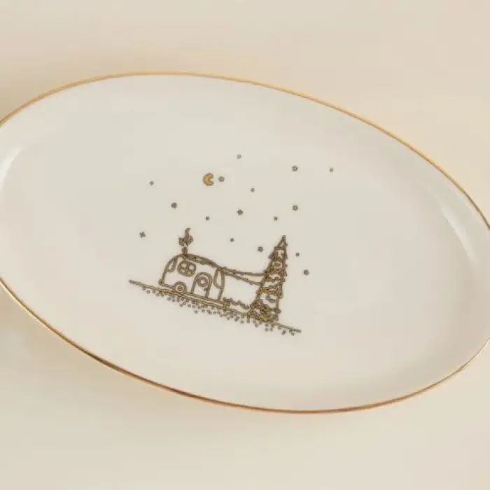 Aryıldız New Year Feast Kayık Tabak 20 cm