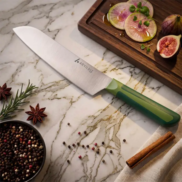 Aryıldız Plurex Santoku Bıçağı 19 cm Yeşil