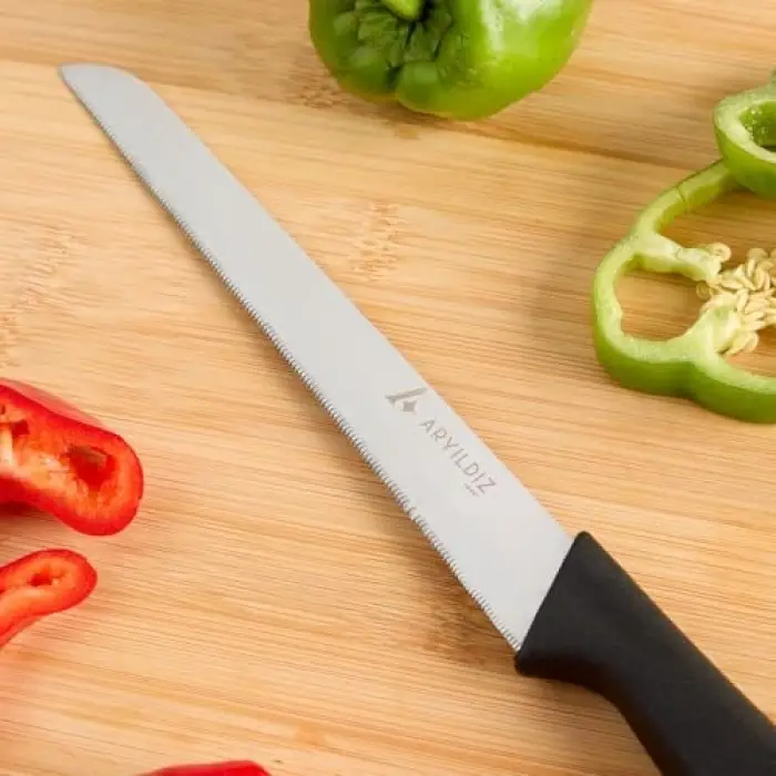 Aryıldız Primo Lazer Ekmek Bıçağı Siyah 17 cm