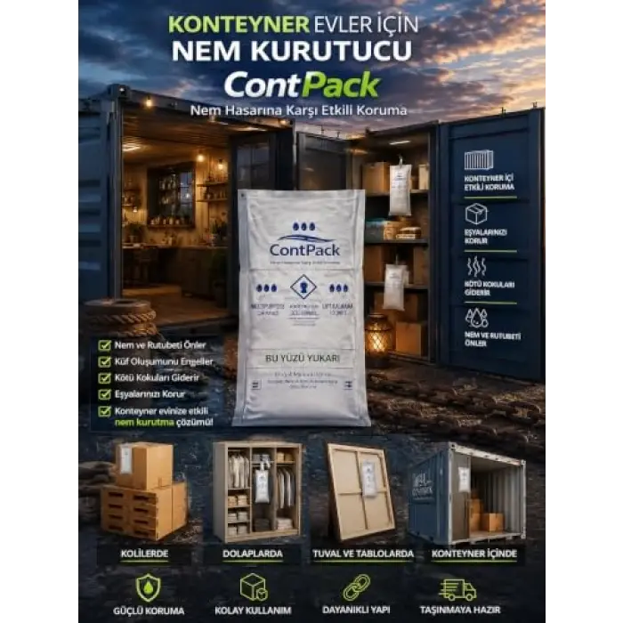 Askılı Tip Konteyner Kurutucu, 4lü, 760 Gram, 190x4